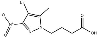 4-(4-bromo-5-methyl-3-nitro-1H-pyrazol-1-yl)butanoic acid Struktur