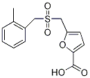 5-{[(2-methylbenzyl)sulfonyl]methyl}-2-furoic acid Struktur