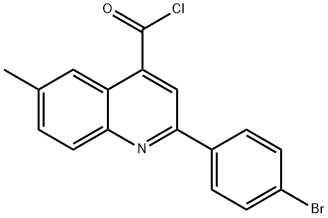 2-(4-bromophenyl)-6-methylquinoline-4-carbonyl chloride Struktur