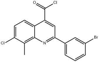 2-(3-bromophenyl)-7-chloro-8-methylquinoline-4-carbonyl chloride Struktur