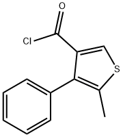 5-methyl-4-phenylthiophene-3-carbonyl chloride Struktur