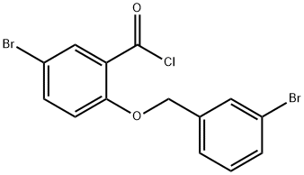 5-bromo-2-[(3-bromobenzyl)oxy]benzoyl chloride Struktur