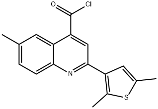 2-(2,5-dimethyl-3-thienyl)-6-methylquinoline-4-carbonyl chloride Struktur