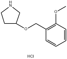 3-[(2-Methoxybenzyl)oxy]pyrrolidine hydrochloride Struktur