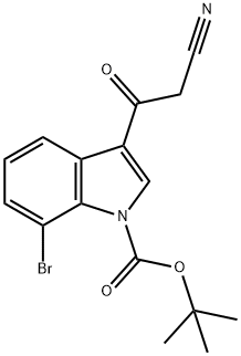 1-Boc-7-bromo-3-cyanoacetylindole Struktur