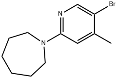 1-(5-Bromo-4-methyl-2-pyridinyl)azepane Struktur