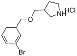 3-{[(3-Bromobenzyl)oxy]methyl}pyrrolidinehydrochloride Struktur