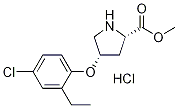 Methyl (2S,4S)-4-(4-chloro-2-ethylphenoxy)-2-pyrrolidinecarboxylate hydrochloride Struktur