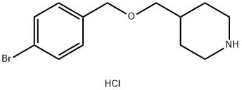 4-{[(4-Bromobenzyl)oxy]methyl}piperidinehydrochloride Struktur