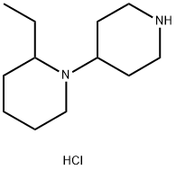 4-(2-Ethyl-1-piperidinyl)piperidinedihydrochloride Struktur