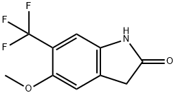 5-Methoxy-6-(trifluoromethyl)-1,3-dihydro-2H-indol-2-one Struktur