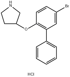 5-Bromo[1,1'-biphenyl]-2-yl 3-pyrrolidinyl etherhydrochloride Struktur