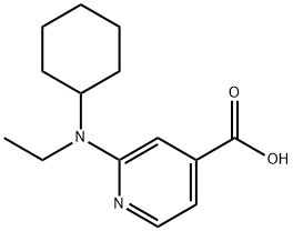 2-[Cyclohexyl(ethyl)amino]isonicotinic acid Structure