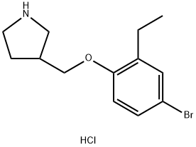 3-[(4-Bromo-2-ethylphenoxy)methyl]pyrrolidinehydrochloride Struktur