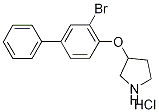 3-Bromo[1,1'-biphenyl]-4-yl 3-pyrrolidinyl etherhydrochloride Struktur