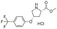 Methyl (2S,4S)-4-[4-(trifluoromethyl)phenoxy]-2-pyrrolidinecarboxylate hydrochloride Struktur