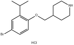 4-[(4-Bromo-2-isopropylphenoxy)methyl]piperidinehydrochloride Struktur