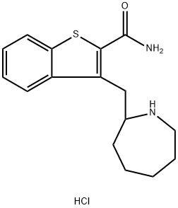 3-Azepan-2-ylmethyl-benzo[b]thiophene-2-carboxylic acid amide hydrochloride Struktur