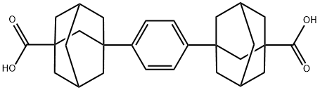 tricyclo[3.3.1.1~3,7~]decane-1-carboxylic acid, 3,3'-(1,4- Struktur