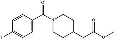 4-piperidineacetic acid, 1-(4-fluorobenzoyl)-, methyl este Struktur