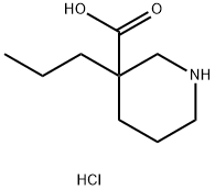 3-Propylpiperidine-3-carboxylic acid hydrochloride Struktur