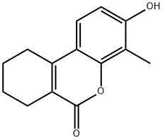 3-Hydroxy-4-methyl-7,8,9,10-tetrahydro-6H-benzo[c]chromen-6-one Struktur