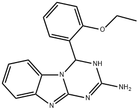 4-(2-Ethoxyphenyl)-1,4-dihydro[1,3,5]triazino-[1,2-a]benzimidazol-2-amine Struktur