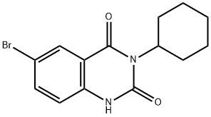 6-Bromo-3-cyclohexylquinazoline-2,4(1H,3H)-dione Struktur