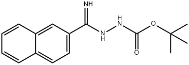 N'-[1-Amino-1-naphthalen-2-ylmethylidene]-hydrazinecarboxylic acid tert-butyl ester Struktur