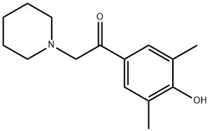 1-(4-Hydroxy-3,5-dimethylphenyl)-2-(piperidin-1-yl)ethan-1-one Struktur