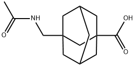 3-[(Acetylamino)methyl]adamantane-1-carboxylic acid Struktur