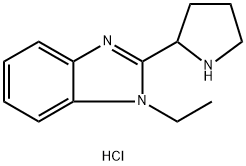 1-Ethyl-2-pyrrolidin-2-yl-1H-benzimidazole dihydrochloride Struktur