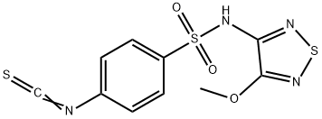 4-Isothiocyanato-N-(4-methoxy-1,2,5-thiadiazol-3-yl)benzenesulfonamide Struktur