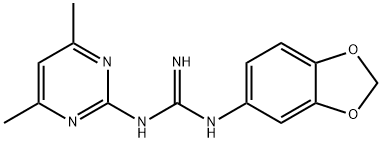 N-1,3-Benzodioxol-5-yl-N'-(4,6-dimethylpyrimidin-2-yl)guanidine Struktur