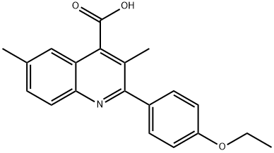 2-(4-ETHOXYPHENYL)-3,6-DIMETHYLQUINOLINE-4-CARBOXYLIC ACID Struktur