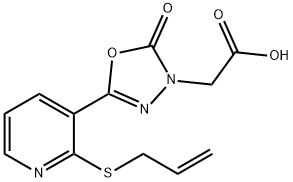 [5-[2-(allylthio)pyridin-3-yl]-2-oxo-1,3,4-oxadiazol-3(2h)-yl]acetic acid Struktur