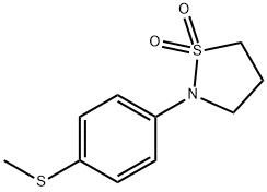 2-[4-(methylsulfanyl)phenyl]tetrahydro-1H-1lambda~6~-isothiazole-1,1-dione Struktur