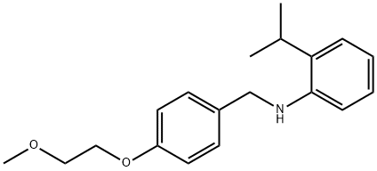 2-Isopropyl-N-[4-(2-methoxyethoxy)benzyl]aniline Struktur