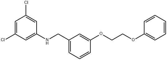 3,5-Dichloro-N-[3-(2-phenoxyethoxy)benzyl]aniline Struktur