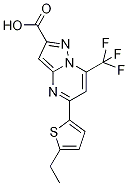 5-(5-Ethylthien-2-yl)-7-(trifluoromethyl)-pyrazolo[1,5-a]pyrimidine-2-carboxylic Struktur