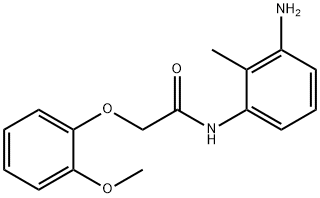 N-(3-Amino-2-methylphenyl)-2-(2-methoxyphenoxy)-acetamide Struktur