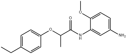 N-(5-Amino-2-methoxyphenyl)-2-(4-ethylphenoxy)-propanamide Struktur