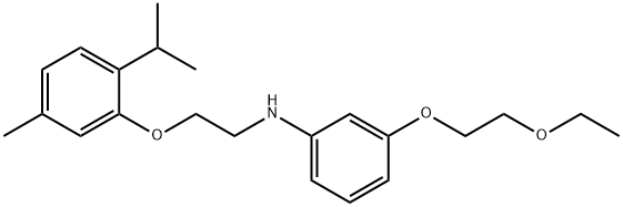 N-[3-(2-Ethoxyethoxy)phenyl]-N-[2-(2-isopropyl-5-methylphenoxy)ethyl]amine Struktur