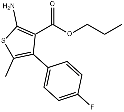 Propyl 2-amino-4-(4-fluorophenyl)-5-methylthiophene-3-carboxylate Struktur