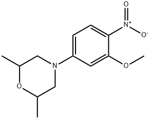 5-(2,6-dimethylmorpholino)-2-nitrophenyl methyl ether Struktur