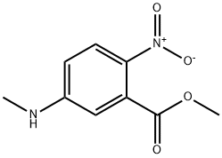 methyl 5-(methylamino)-2-nitrobenzenecarboxylate Struktur