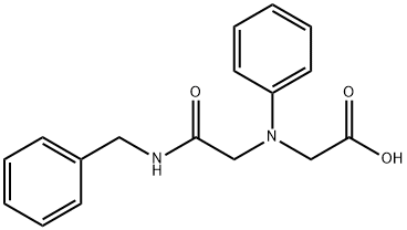 [[2-(benzylamino)-2-oxoethyl](phenyl)amino]acetic acid Struktur