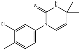 1-(3-chloro-4-methylphenyl)-4,4-dimethyl-1,4-dihydropyrimidine-2-thiol Struktur