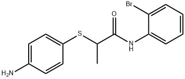 2-[(4-aminophenyl)thio]-N-(2-bromophenyl)propanamide Struktur