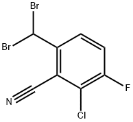 2-chloro-6-(dibromomethyl)-3-fluorobenzonitrile Struktur